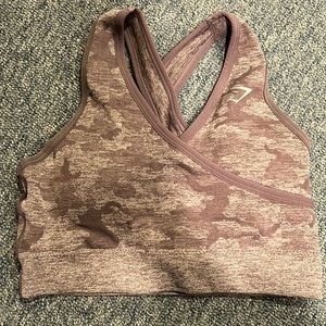 Gym shark camo bra top
